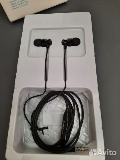 Наушники Lenovo HF130 Metal Earphone черный