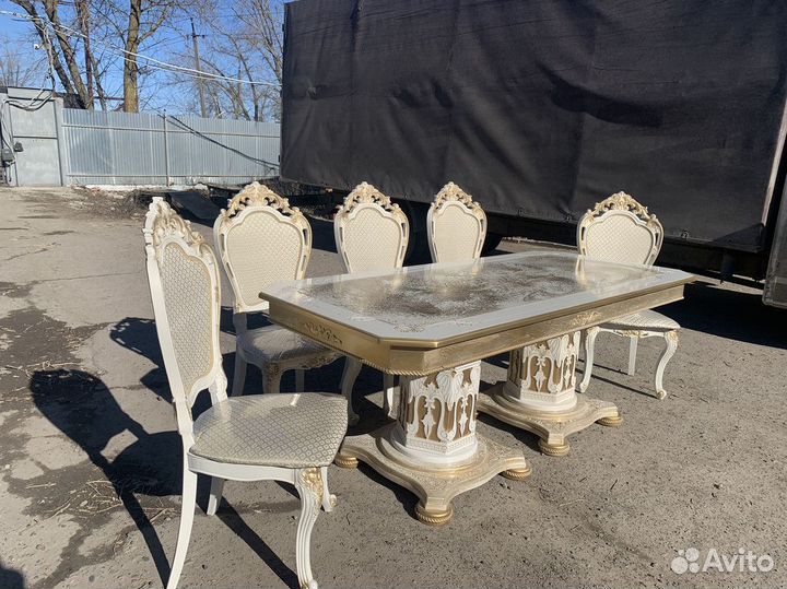 Стол и стулья Люкс