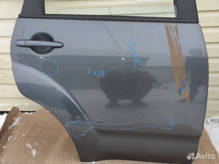 Дверь задняя правая пежо 4007 темно серая