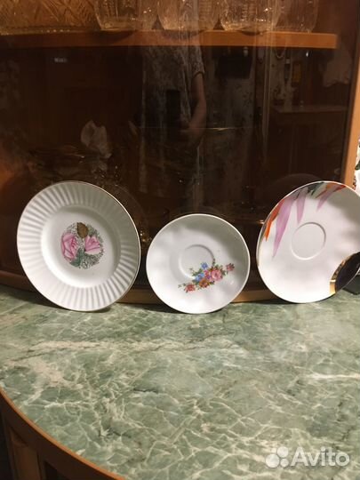 Чайные пары и блюдца, супница