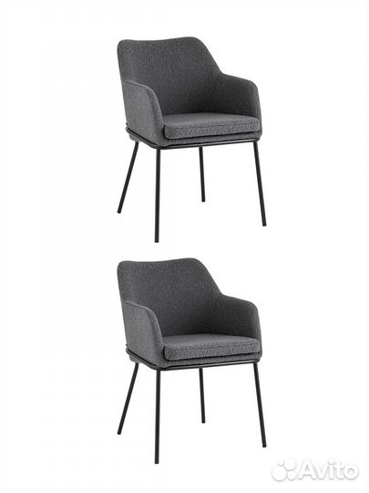Стул Кози ткань букле тёмно-серый 2 шт