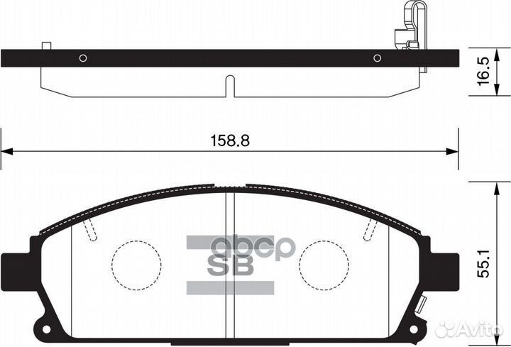 Колодки тормозные передние sangsin brake SP1365