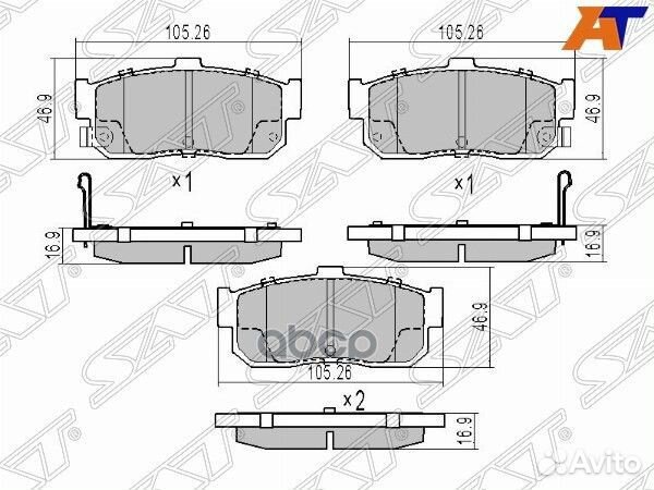 Колодки тормозные зад nissan bluebird U14 96-01