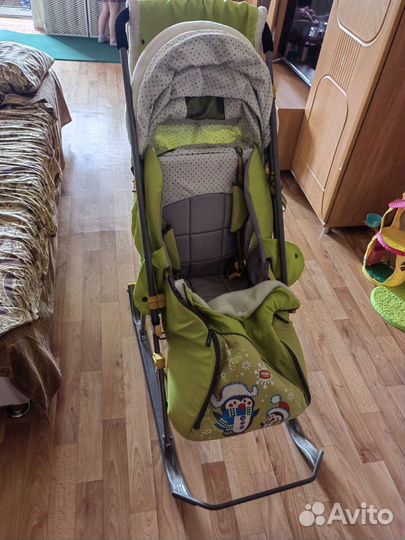 Детские санки коляска ника