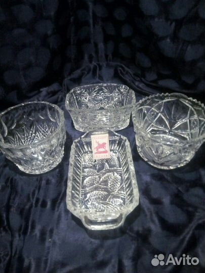 Хрусталь, вазы, салатницы, селедочницы