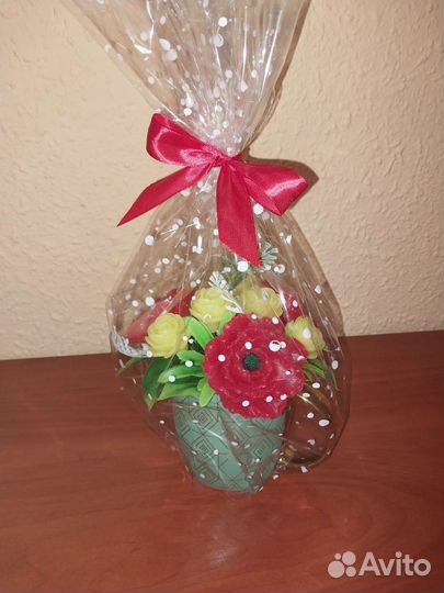 Букет из мыла в кружке