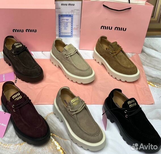 Оксфорды Туфли Лоферы Miu Miu Размер 36-40