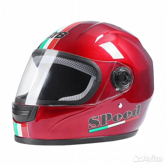 Мотошлем интеграл BYB 858 красный