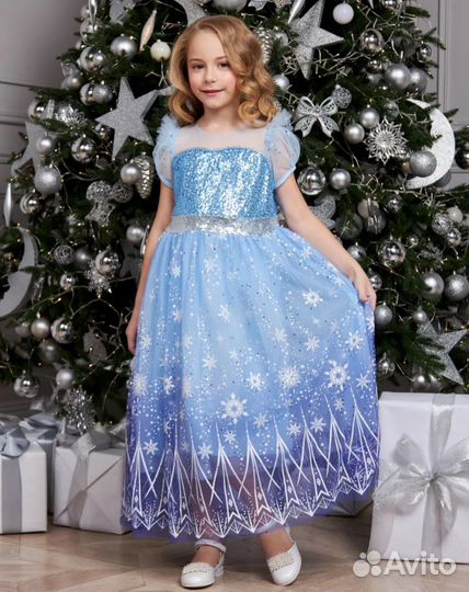 Нарядное платье Эльза со шлейфом
