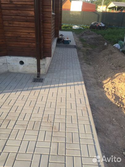 Отмостка, Фундамент, Заезды, площадки, Плитка