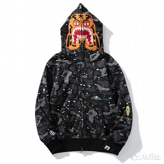 Зип худи bape tiger black space