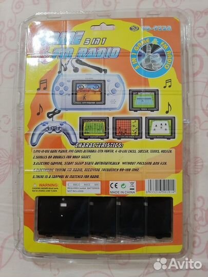 Винтажная электронная игра 5 в 1 с FM-радио