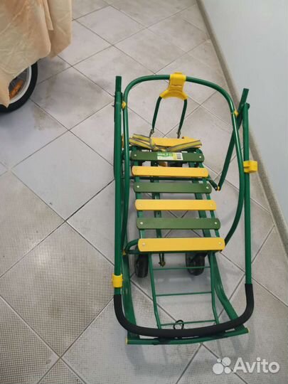 Санки складные с колёсами и колесиками