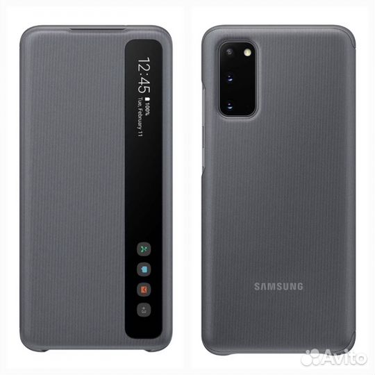 2 чехла Samsung SMART clear view cover s20