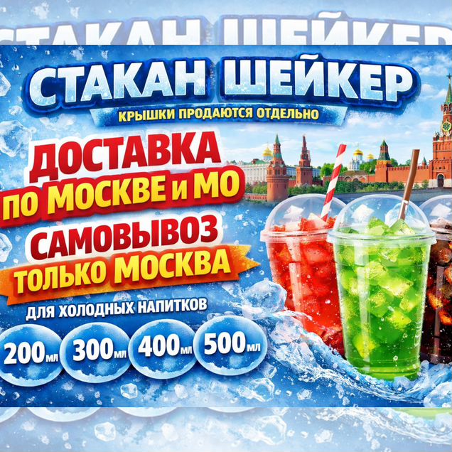 Пэт стаканы оптом для напитков и десертов