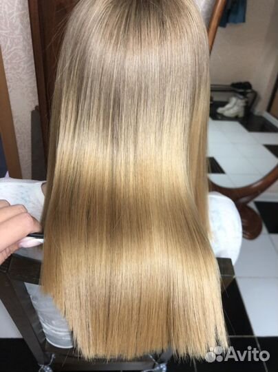 Кератиновое выпрямление волос
