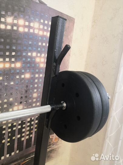 Скамья для жима со стойками и штангой