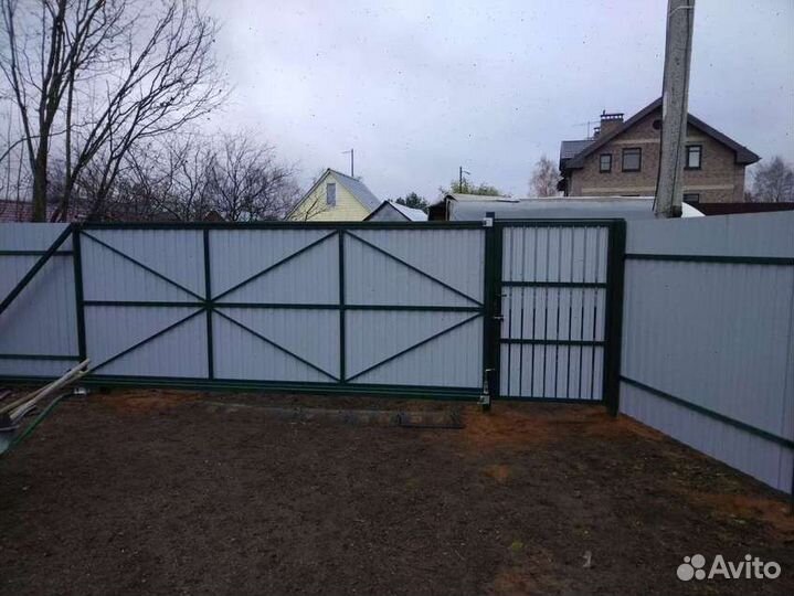 Откатные ворота, заборы