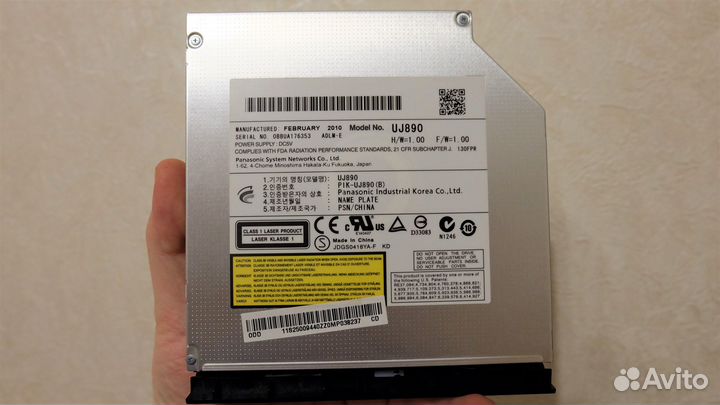 Оптический привод DVD-RW Panasonic UJ-890 Slim12.7
