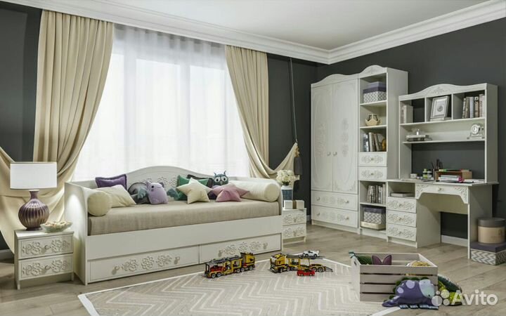 Стеллаж белый Кики