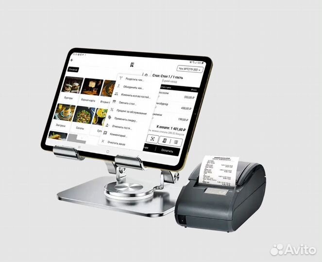 Касса для кафе + фискальный регистратор Атол
