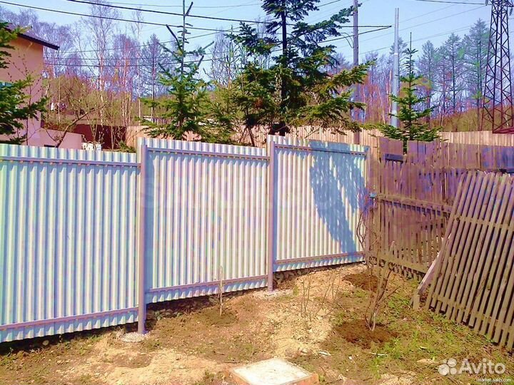 Заборы из профнастила, евроштакетника, 3D