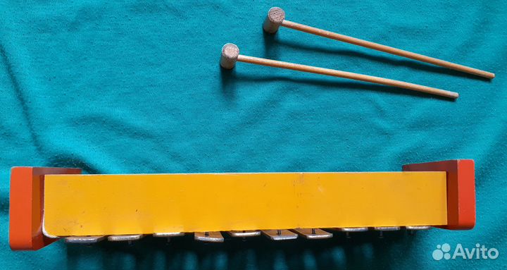 Ксилофон детский,латунь дерево.оригинал СССР