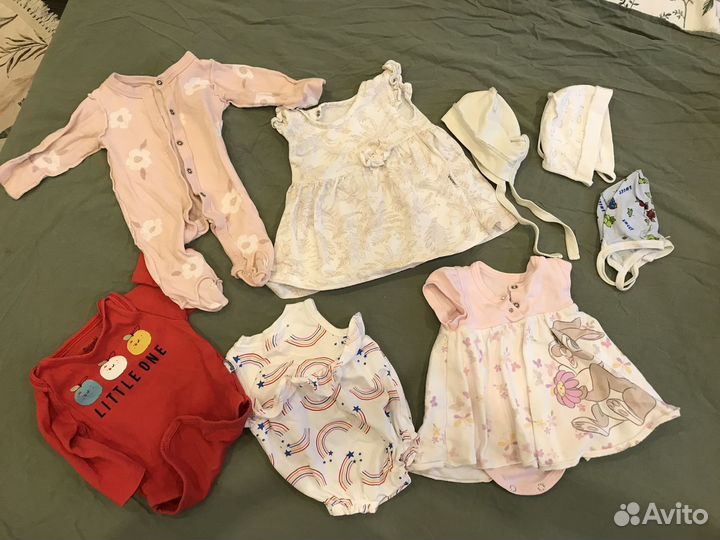 Большой пакет вещей на новорожденную девочку