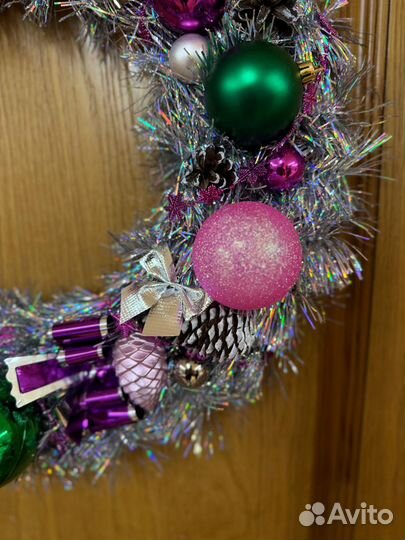 Новогодний венок ручной работы