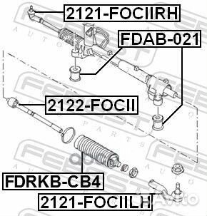 Тяга рулевая LR (без наконечника) ford Focus I