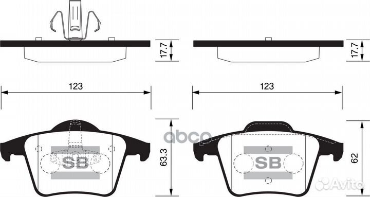 Колодки задние SP2299 Sangsin brake