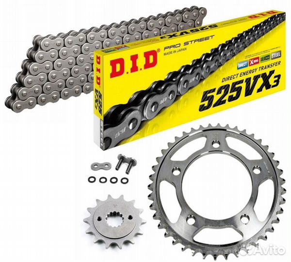 Комплект цепь и звезды honda CB 600 F hornet 98-06