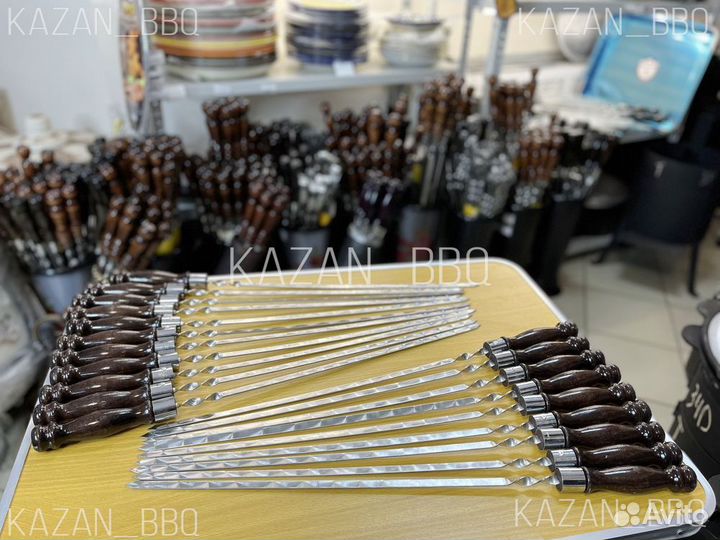 Шампура с деревянной ручкой