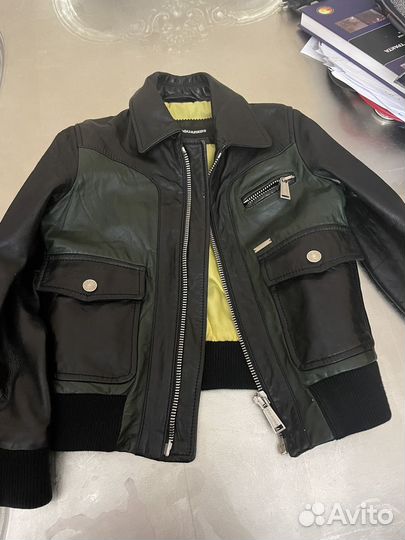 Кожаная куртка dsquared2