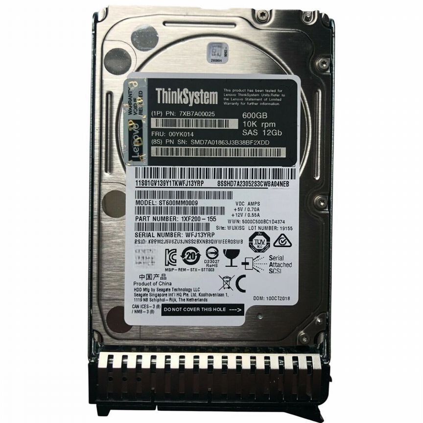 [00YK014] Жесткий Диск Lenovo 7xb7a00025 600gb Sas 2,5" Hdd 00yk014