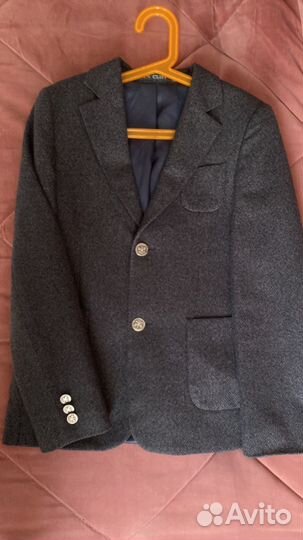 Пиджак для мальчика 146 van cliff серый