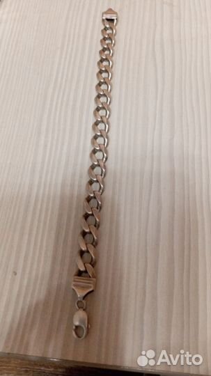 Серебряный браслет мужской 925 26 см