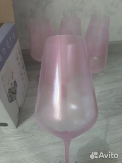 Bohemia Crystal бокалы розовые Новые