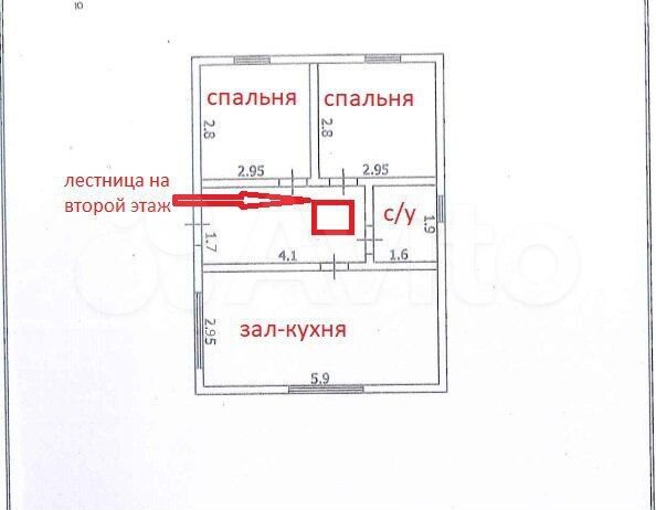 Дом 79 м² на участке 8 сот.