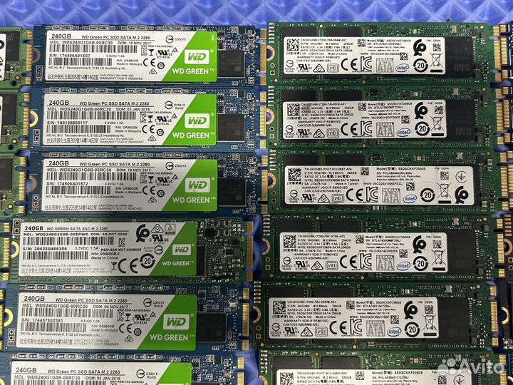 SSD M2 240 -256Gb б.у