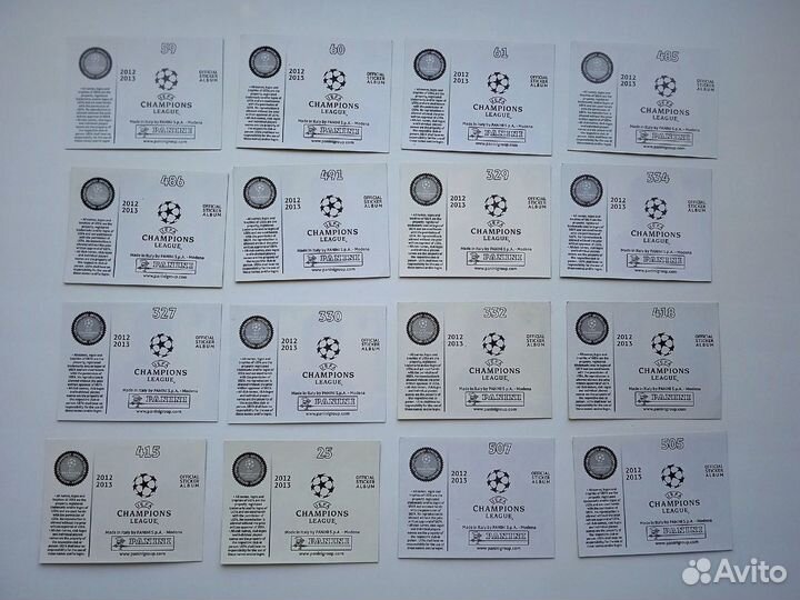 Наклейки panini Лига Чемпионов уефа 2012-2013