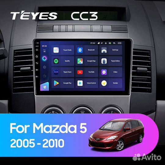 Магнитола Teyes CC3 4/64 Mazda 5 2005-2010