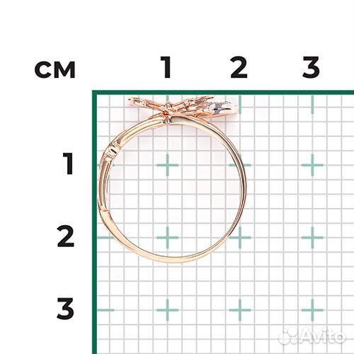 Кольцо Бабочка с бриллиантами 2,68гр 17,5р 585 пр