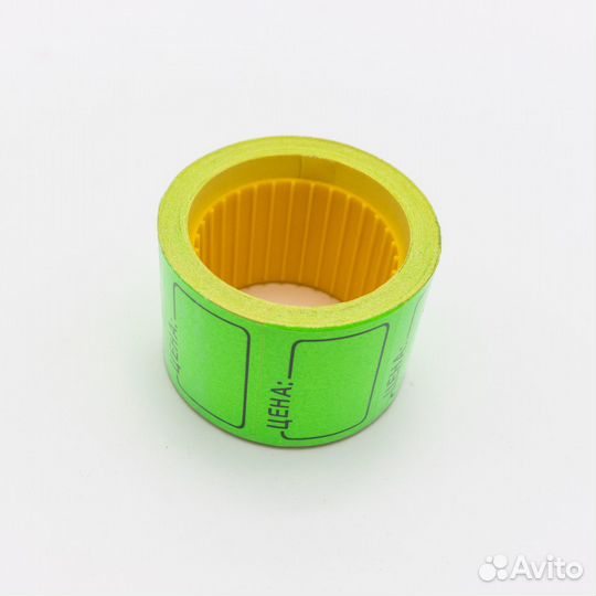 Ценник ролик. зеленый 25*35мм (200рол.) эконом