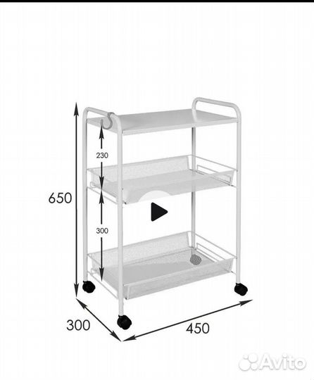 Стеллаж металлический на колесах
