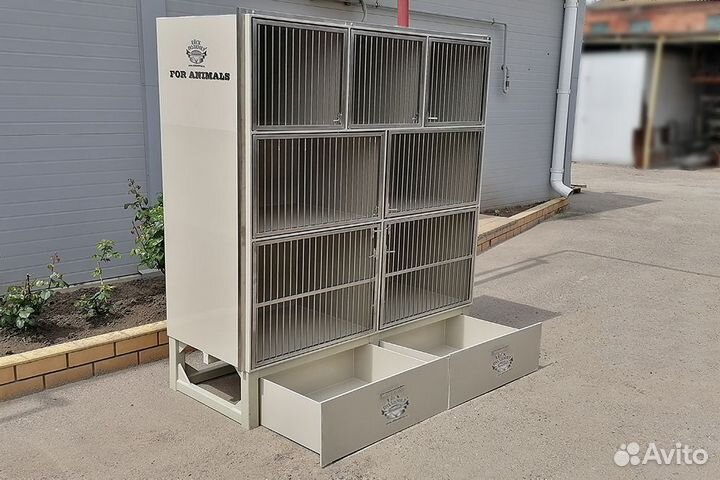 Клетка модель №2.1 с выдвижными ящиками