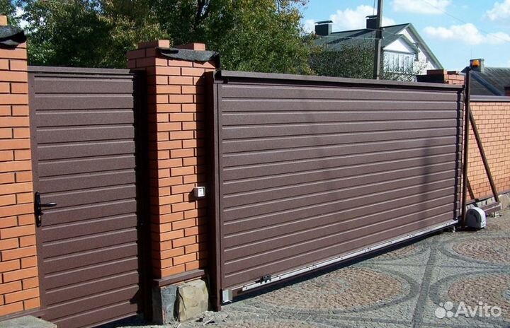 Ворота откатные с подушкой