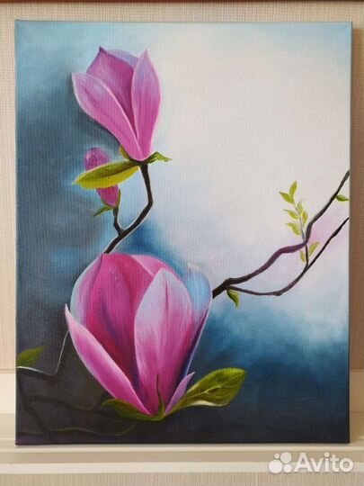 Картина маслом на холсте цветы