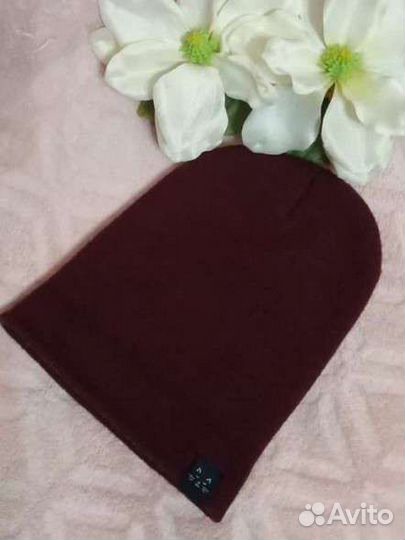 Шапка женская бордовая