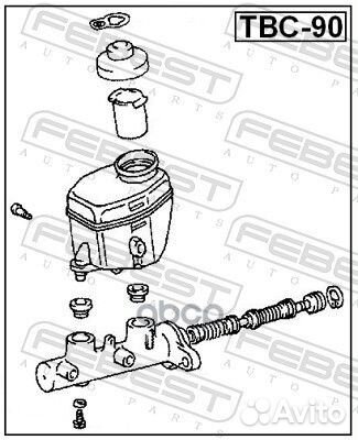 Цилиндр тормозной главный TBC-90 TBC-90 Febest